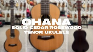 Tenor ukulele OHANA TK-55 Celomasivní cedr a palisandr