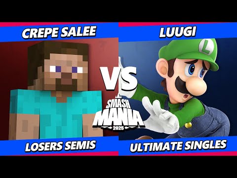 SmashMania 2025 LOSERS SEMIS - crêpe salée (Steve) Vs. Luugi (Luigi) Smash Ultimate - SSBU