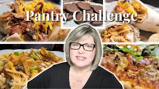Real Life No Waste NO SPEND Pantry Challenge | Quick & Easy Meals On A Budget | Pantry Cooking Ideas
