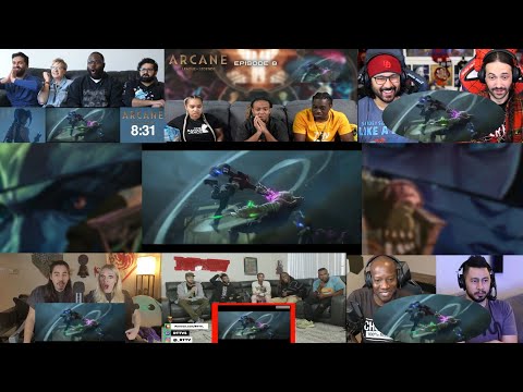 Reaction Mashup on Vi & Jayce Fight Scene | Arcane 1x8  - League of Legends