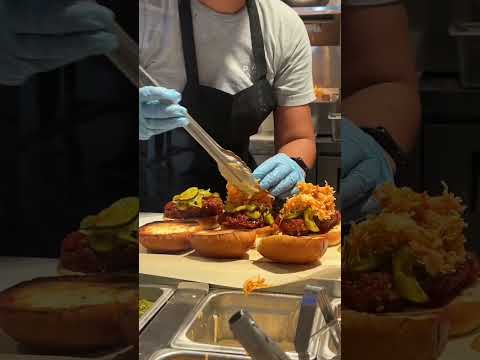 Kimchi fried chicken sando #shorts