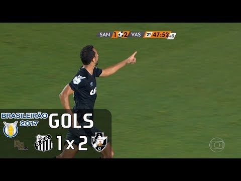 Gols - Santos 1 x 2 Vasco - Brasileirão 2017