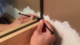 Cutting a large mirror in place. How not to do it.