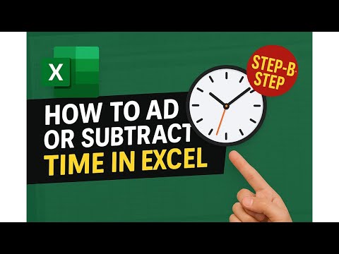 How to Add or Subtract Time in Excel#Add or subtract hours from date/time in Excel#subtraction