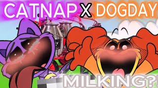 Catnap gets MILKED by Dogday, Catnap X Dogday - Poppy Playtime Chapter 3 Smiling Critters