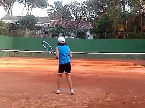 TGA tennis. Javier Fernandez coach y maria berlanga 9 años.