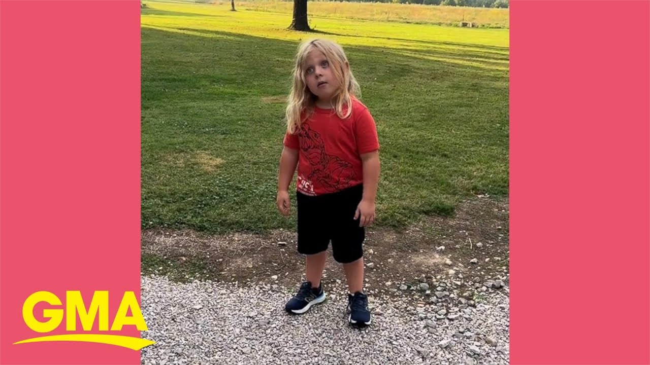 Video thumbnail for This 4-year-old’s hilarious reaction coming home from school is all of us