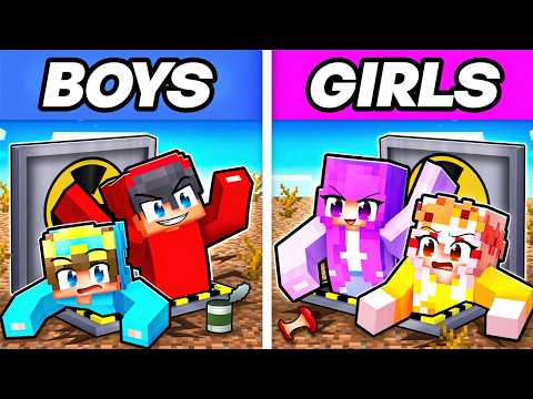 BOYS vs GIRLS DOOMSDAY BUNKER In Minecraft!