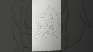Drawing Basics - Ponytail Anime Girl #shorts #drawing #anime