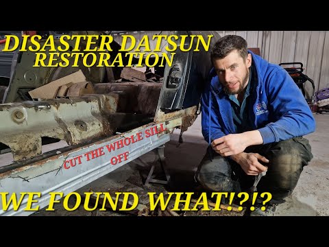 Look At This DISASTER Under This Over Sill! - Disaster Datsun Restoration - Rust Everywhere