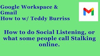 A set of tactics for Stalking or Social Listen to someone online.