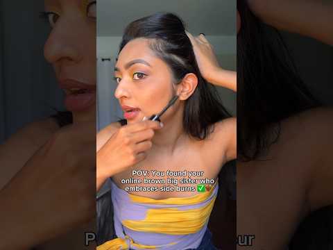 brown girl side burns ✅🤎 #makeuptutorial #grwm #shorts #browngirl #desi #sideburns