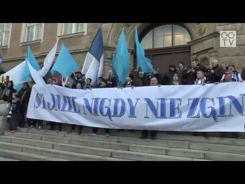 Manifestacja kibiców Stomilu Olsztyn 