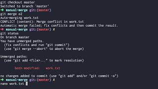 git3 - CLI branch & conflict 4.4. 병합 : 같은파일, 같은부분 병합