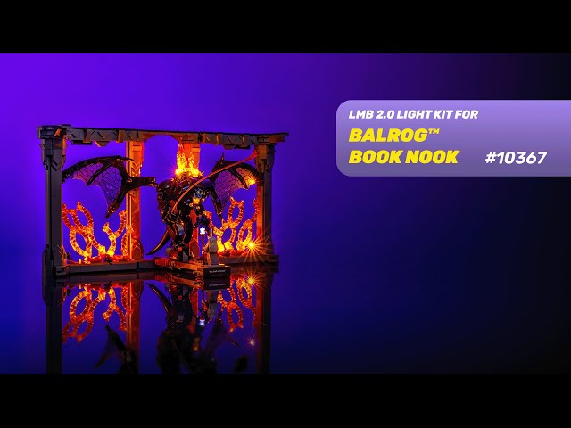 Video Teaser für LIGHT MY BRICKS - The Lord of the Rings: Balrog™ Book Nook 10367