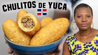 Croquettes de Manioc fourrées à la Viande Hachée 🇩🇴 CHULITOS DE YUCA STREET FOOD