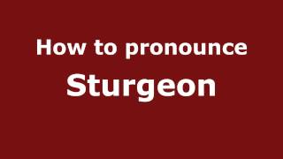 How to pronounce Sturgeon