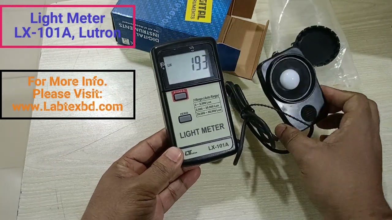 Lutron Lux Meter, Light Meter LX101A Digital Lumen Checker, LX-101A Digital Light Meter