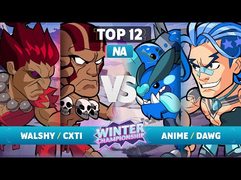 Walshy & CXTI vs. anime & dawg - Top 12 - NA - Brawlhalla Winter Championship 2023