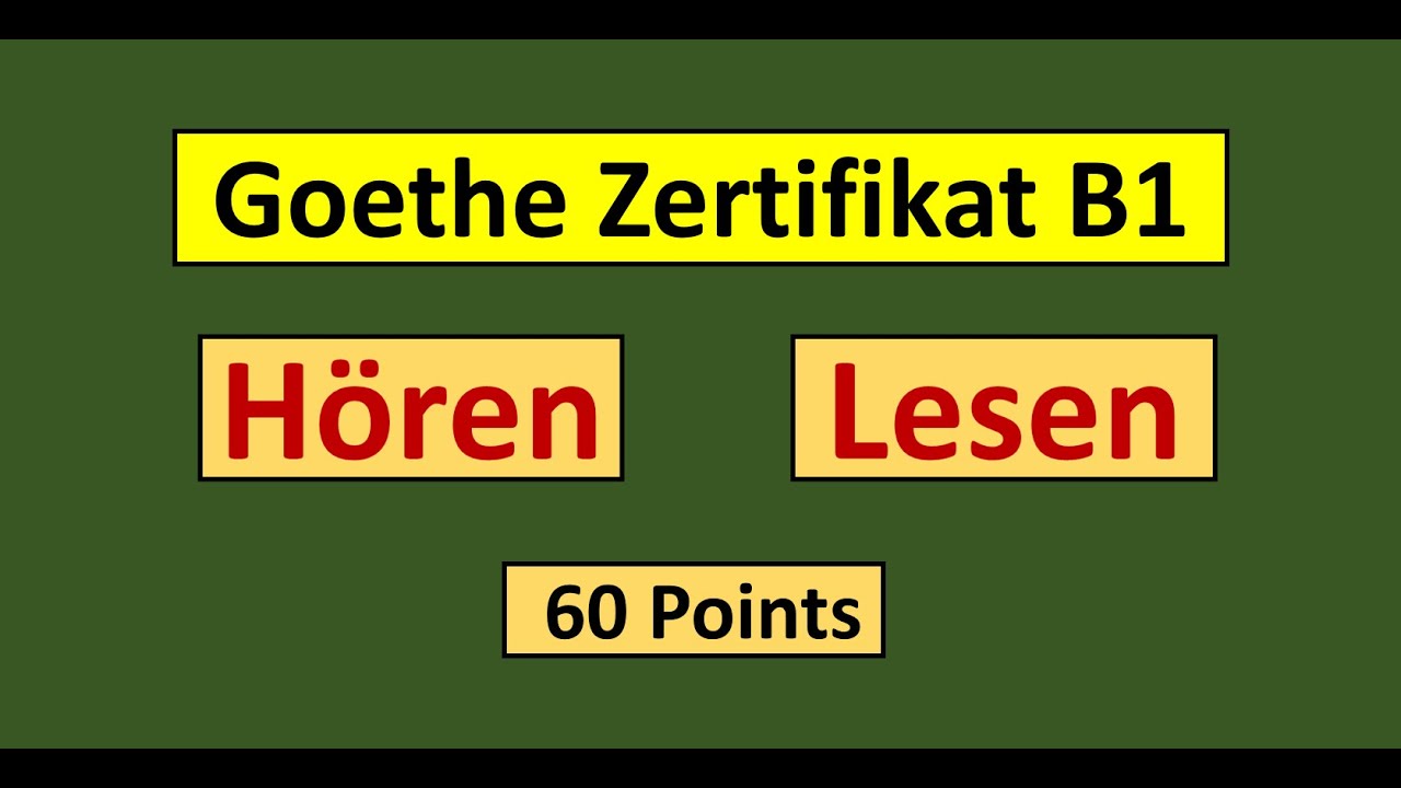 Goethe Zertifikat B1 Hören, Lesen Modelltest mit Antworten am Ende || Vid - 208