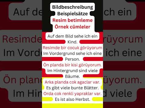 Almanca b1 sınavı icin Resim betimleme (Bildbeschreibung für b1) #goethezertifikat  #telcprüfung