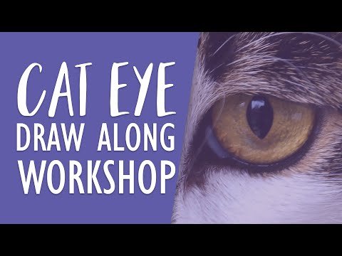 🔴 Draw a CAT EYE with Me | Draw Along Workshop