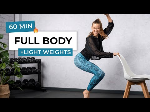 60 MIN FULL BODY WORKOUT WITH LIGHT WEIGHTS  | Hip Hop Barre Workout to the Beat