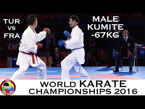 BRONZE. Male Kumite -67kg. UYGUR (TUR) vs DACOSTA (FRA). 2016 World Karate Championships