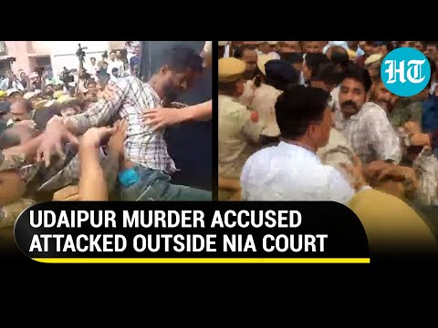 Jaipur: Udaipur murder accused attacked outside NIA court; Chorus for death penalty
