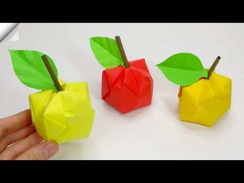 3d paper apple Easy paper crafts
