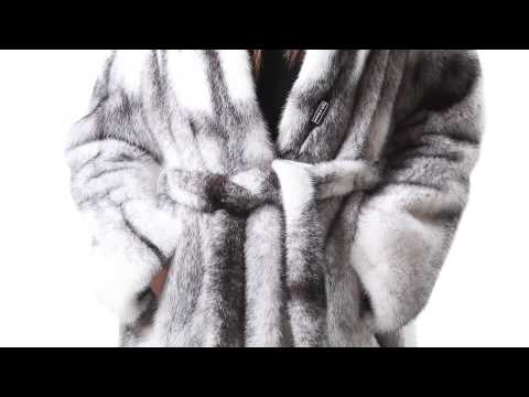 PELLICCIA GIACCA DONNA VISONE BLACK CROSS BRINATO CON VOLPE