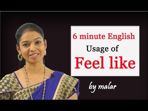 Usage of 'feel like' # 1-Learn English with Kaizen through Tamil Video