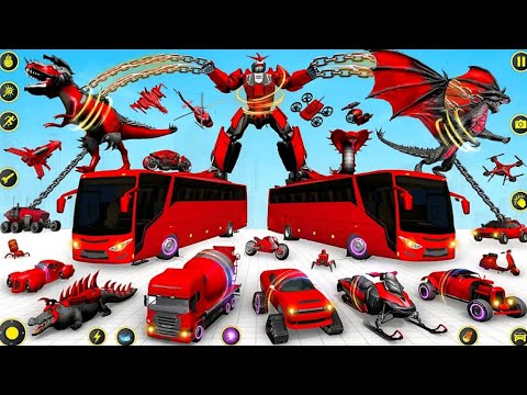 Multi robot car transformation Formula car helicopter drone bus air jet