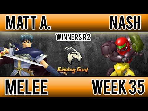 Geneva Smash 35 - Matt A (Marth) Vs. Nash (Luigi, Samus) - Melee Winners R2