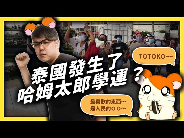 連示威都這麼有創意！泰國人為什麼要用哈姆太郎來諷刺政府？｜志祺七七