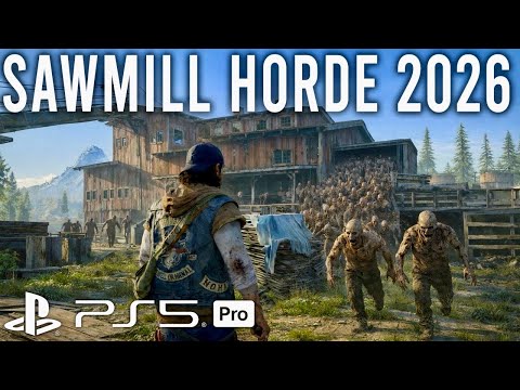 Days Gone Remastered Sawmill Horde 2026 | Brutal Horde Destruction | PS5 Pro | Zombie Survival