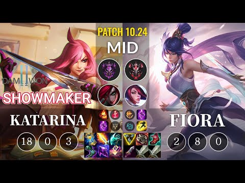 DWG Showmaker Katarina vs Fiora Mid - KR Patch 10.24