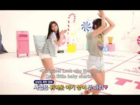 Sana and Mina baby shark