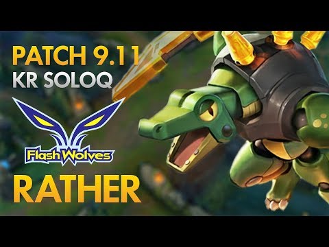 Flash Wolves Rather - Renekton Mid Lane - KDA 11/2/10