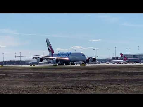 Decollo A380 Emirates da Malpensa LIMC/Take-off A380 Emirates from Milan Malpensa LIMC