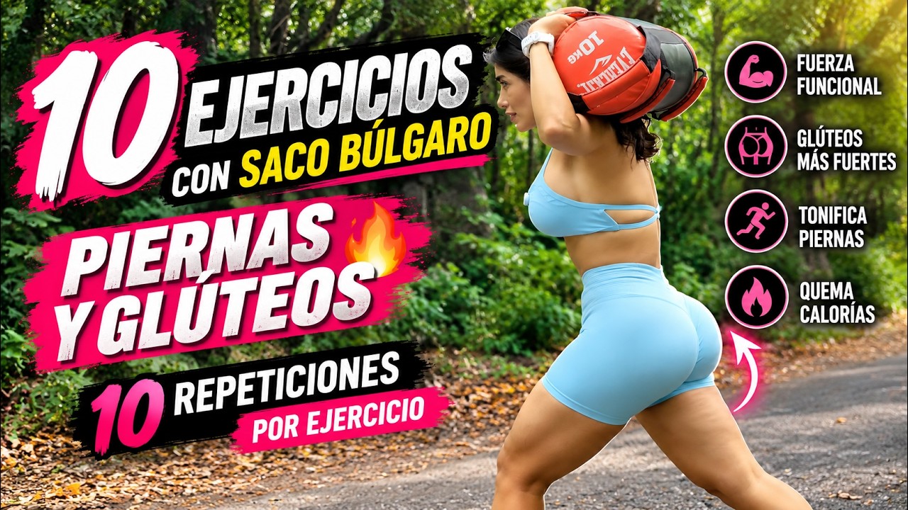 ¡10 EJERCICIOS CON SACO BÚLGARO! 🔥 Piernas y Glúteos | 10 Repeticiones por Ejercicio