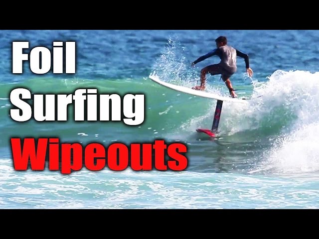 Foil Surfing First Time, Awesome Wipeouts