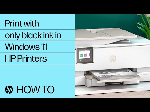 Part of a video titled How to print with only black ink in Windows 11 | HP Printers - YouTube