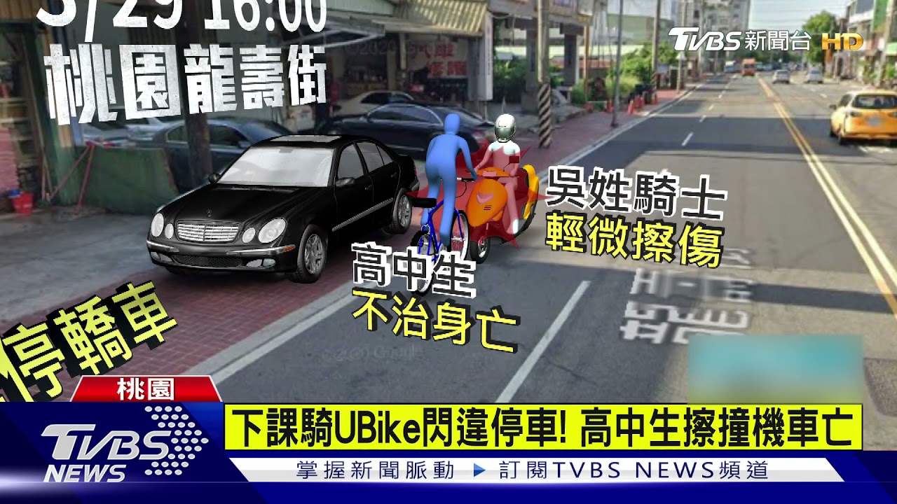 下課騎UBike閃違停車! 高中生擦撞機車亡