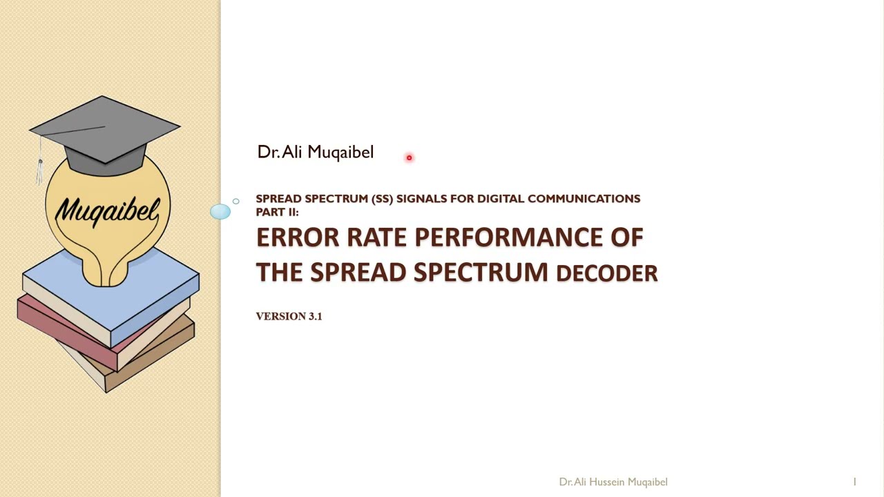 2 Error Rate Performance of the Spread Spectrum Decoder