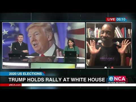 2020 US election Trump holds rally at White House