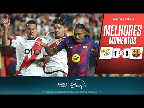 Gols e lances de Rayo Vallecano x Barcelona