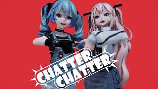 【  MMD 】Chatter Chatter  星街すいせい × 宝鐘マリン    [  巡音ルカ   Megurine Luka ×  初音ミク  ] #巡音ルカ#初音ミク