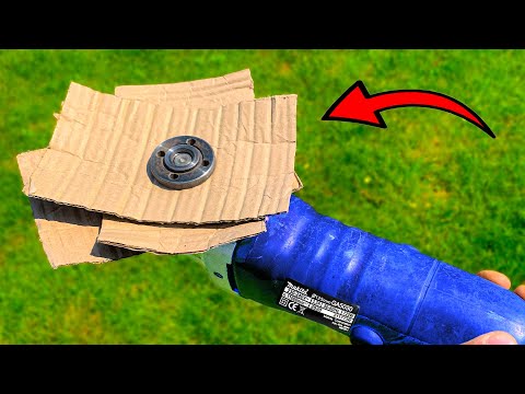 Why is it Not Patented ? Insert a Cardboard into the Angle Grinder and be Amazed !