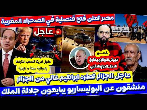 عاجل طرد غالي من الجزائر و سكان تندوف يبايعون الملك و مصر تفتتح قنصلية في الصحراء سبتة و مليلية